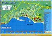 карта курорта Башка Вода - Средняя Далмация