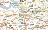 карта расположения города Антверпен