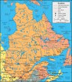 карта расположения города Квебек