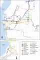 карта транспортных линий города Келоуна