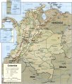 карта страны Колумбия