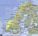 общая карта Норвегии