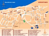 Карта Зеленоградска с отелями