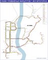 Схема трамвайных маршрутов Магнитогорска