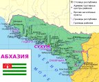 Алахадзе на карте Абхазии