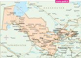 Город на карте Узбекистана