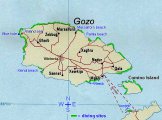 карта острова Гозо