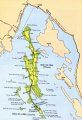 карта островов Црес и Лошинь
