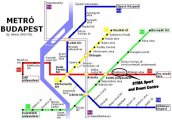 карта метро города Будапешт