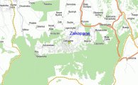 карта расположения курорта Закопане