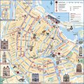 подробная карта центра города Амсердам