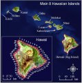 карта Гавайских островов