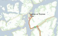 карта расположения курорта Тромсе