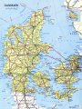 подробня карта страны Дания