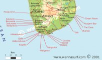 Аругам-Бей на карте Шри Ланки