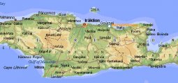 Херсониссос на карте Крита