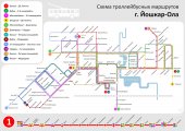 Карта троллейбусных маршрутов Йошкар-олы