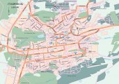 Карта-схема города с улицами