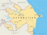 Мингечаур на карте Азербайджана