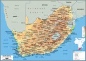 Подробная карта  ЮАР