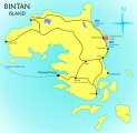 карта острова Бинтан